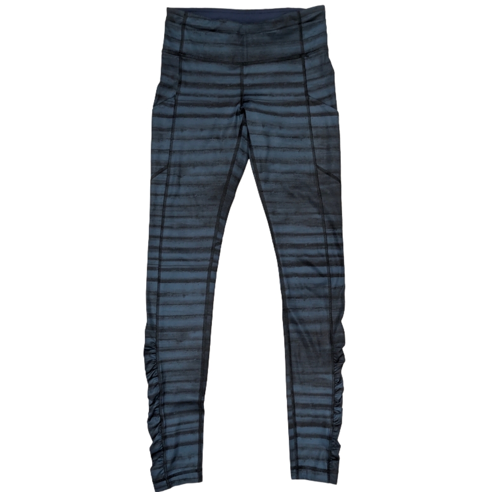 Lululemon Wunder Under SmoothCover Ruched Pant High Rise Variegated Stripe